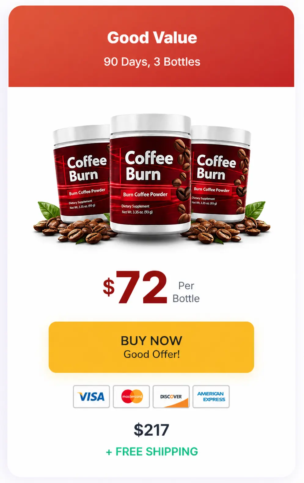 CoffeBurn - 3 Bottle